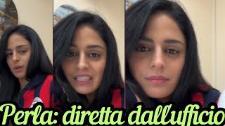 PERLA VATIERO in diretta dallufficio con la collega Francesca ❤️ [upl. by Atinrahc642]