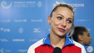 Maria Paseka RUS Interview  2017 World Championships  Podium Training [upl. by Aibun401]