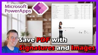 PrintingSaving PDFs with Signatures and Images No Premium Power Apps [upl. by Nanahs]