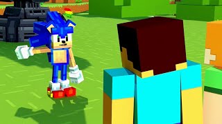 ALEX AND STEVE MEET SONIC Minecraft Animation Movie  Alex and Steve Life [upl. by Elwira124]