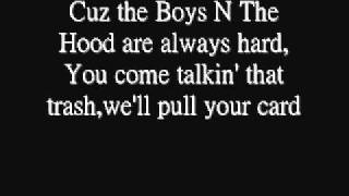 Boyz N The Hood  Eazy E  Lyrics [upl. by Garlanda]