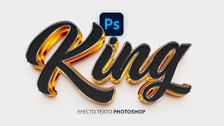 Efecto texto 3D photoshop😲 [upl. by Hairabez]