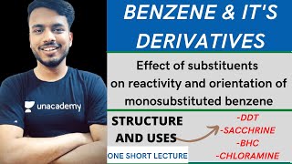 effect of substituents on reactivity and orientation of monosubstituted benzene  unit 1 bpharmacy [upl. by Gratiana]