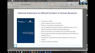 Australian Sensitive Data IG  NHMRC National Statement on Ethical Conduct in Human Research 2023 [upl. by Lawton]