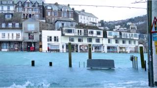 Flooding Looe 3rd February 2014 [upl. by Hellene147]