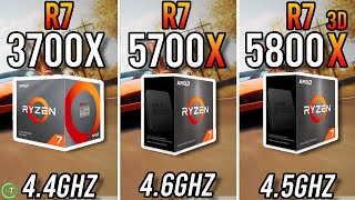 Ryzen 7 3700X vs Ryzen 7 5700X vs Ryzen 7 5800X3D [upl. by Ggerc547]