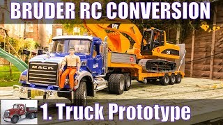 Bruder Truck RC Conversion pt1  prototype [upl. by Falconer]