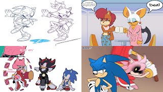 Sonic Comic Dub Compilation 9 Sonamy comics included [upl. by Llorrac]