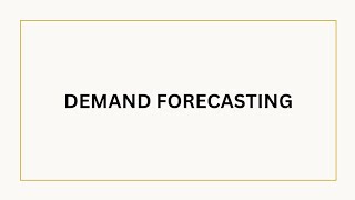 Demand Forecasting Quantitative Method [upl. by Suki742]