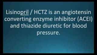 How to pronounce lisinopril hydrochlorothiazide Zestoretic Memorizing Pharmacology Flashcard [upl. by Eylhsa698]