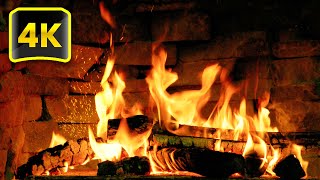 4K Crackling Fireplace amp Burning Logs 🔥 Relaxing Fireplace 3 Hours for Stress Relief Sleep Relax [upl. by Ennahteb]