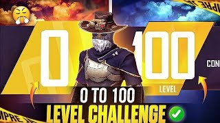 01 TO 100 LEVEL CHALLENGE 🥵 in Garena Free Fire Solo Rank Susing gwdev [upl. by Aronek]