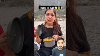 Maggi Vs Agg 😱😂 comedy funny couple meghachaube trending shorts viralvideo youtubeshorts [upl. by Noiro437]