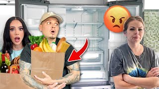 TAKING ALL OF MY MOMS FOOD FROM HER HOUSE TO GET HER REACTION HILARIOUS [upl. by Jezabel]