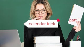 calendar trick part1shortshortsshortvideo trendingmaths education all secrets of math tricks [upl. by Thissa199]