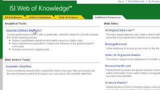 Web of ScienceJournal Impact Factors [upl. by Styles]