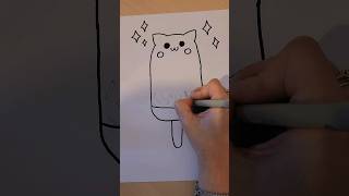 Kitty Popsicle drawing 🍧 drawing stepbystep kitty kawaii cute foryou howto forkids cat [upl. by Ailedroc]