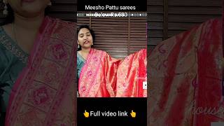 Meesho Rs500 below Semi Pattu sarees householdproducts meesho meeshopattusarees ytshort yt [upl. by Chucho]