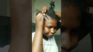 How To Do Cornrows on Your Own Hair Mini Cornrows on 4c Natural hair type4hair protectivestyles [upl. by Mima]