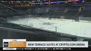 New Terrace Suites at Cryptocom Arena LA Kings opening night [upl. by Cohlette]