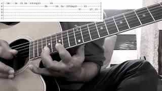 How to play Bohemian Rhapsody Queen Solo on a Acoustic Guitar guitartabs [upl. by Aynad]