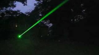 50mW Green Laser Beam in the Evening [upl. by Ivets198]