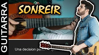 Kurt  Sonreír  Tutorial Guitarra Fácil  Letra y Acordes [upl. by Anilag]