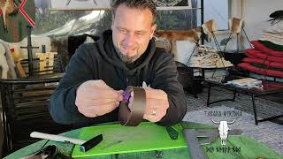 DANELAND  Leather Viking Horn Holder StepbyStep Tutorial [upl. by Wenonah]