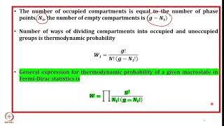 Week 12 Lecture 57 FERMI DIRAC Statistics [upl. by Annaesor]