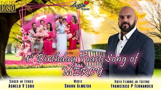 MERCY  New Konkani 1st Birthday Toast Song  by AGNELO LOBO  New Konkani Song 2023  07102023 [upl. by Akineg434]