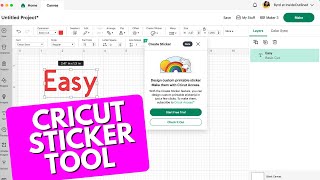 Cricut Create Stickers Feature  Cricut Die Cut Stickers  Cricut Kiss Cut Stickers  Design Space [upl. by Akeim191]