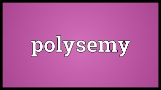 Polysemy Meaning [upl. by Larred]