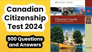 Canadian Citizenship Test 2024  500 Questions and Answers [upl. by Kcoj]