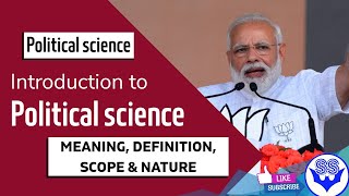 POLITICAL SCIENCE  Meaning  Definition  Nature and scope explained in Hindi [upl. by Eellek]