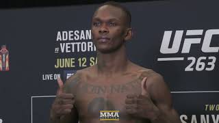 UFC 263 WeighIns Israel Adesanya Marvin Vettori Make Weight  MMA Fighting [upl. by Dreeda]