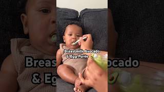 DIY Breastmilk Avocado amp Egg Purée for Babies 🥑🥚🥛 [upl. by Schlenger]