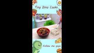 Tasty Miniature Tuna Poke Recipe Shorts TinyDinoCooks MiniatureCook [upl. by Enneirdna817]