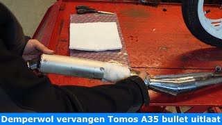 Demperwol vervangen bij een Tecno Bullet uitlaat voor Tomos A35 [upl. by Bouzoun504]