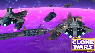 Epic Star Wars Clone Wars Space Battle [upl. by Enttirb897]