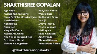 Shakthisree Gopalan Tamil Hits amp Best Songs  2024  New Shakthisree Gopalan Song Jukebox  2024 SG [upl. by Tarrsus]