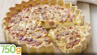 Recette de Quiche lorraine  French Quiche Lorraine  English subtitles  750g [upl. by Lebiralc]