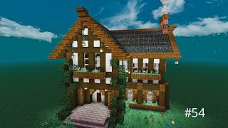 Minecraft build a wooden house with a fantastic design 54 [upl. by Nomahs]