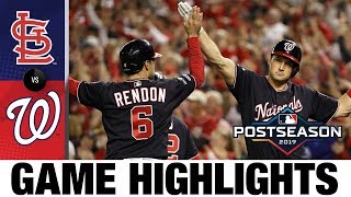 Stephen Strasburg Howie Kendrick fuel Nats NLCS Game 3 win  CardinalsNationals MLB Highlights [upl. by Noxas]