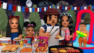 GOING TO A BIG 4TH OF JULY COOKOUT FIGHTING  Bloxburg Family Roleplay [upl. by Vina]