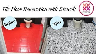 How to Transform A Floor With Our Moroccan Tile Stencil [upl. by Drain]