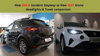 New DACIA Sandero Stepway vs New SEAT Arona  Headlights amp Trunk comparison by Suppergimm Vizualic [upl. by Riki]