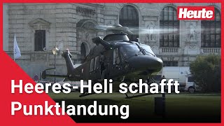 Neuer Bundesheerhubschrauber landet am Heldenplatz [upl. by Marou]