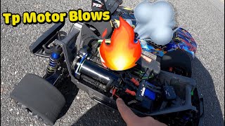 TP Motor BLOWS up during SPEED RUN Traxxas WIDE MAXX v2 [upl. by Leonsis]