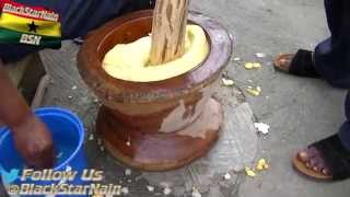 Pounding fufu in Kumasi Ghana [upl. by Marcie864]