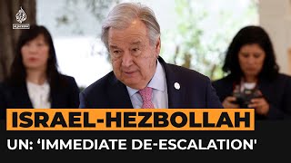 UN Secretary General calls for immediate Israel Hezbollah deescalation  AJshorts [upl. by Compte844]